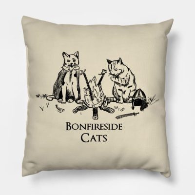 Bonfireside Cats Throw Pillow Official Dark Souls Merch