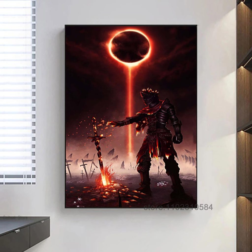 Dark Souls Game Poster Wall Art Canvas Posters Decoration Art Poster Personalized Gift Modern Family bedroom 21 - Dark Souls Merch