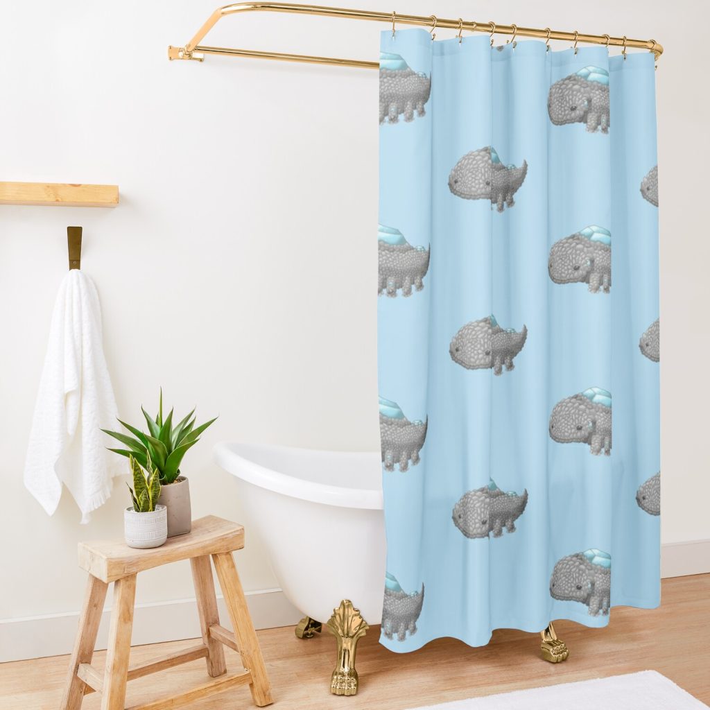 Dark Souls Crystal Lizard Cute Drawing Shower Curtain Official Dark Souls Merch