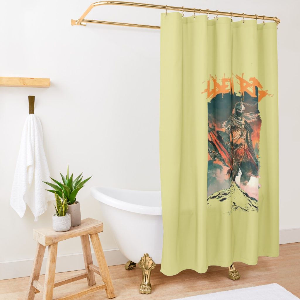 The Game Heavy Metal Pot Boy Dark Souls Shower Curtain Official Dark Souls Merch