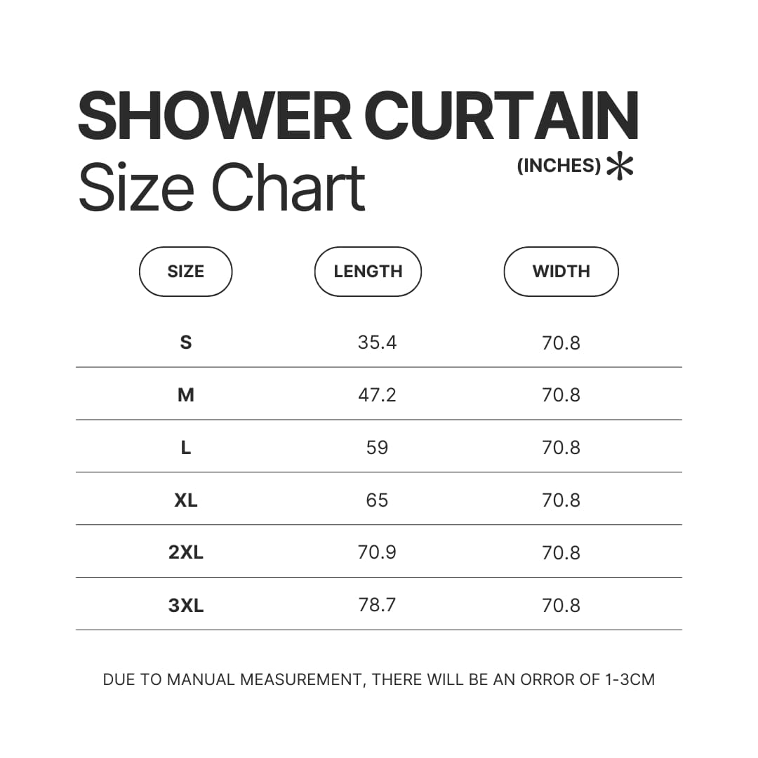 Shower Curtain Size Chart - Dark Souls Merch